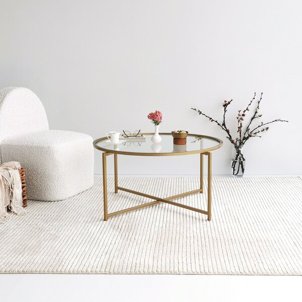 Hanah Home Coffee Table Gold Gold Sun S404