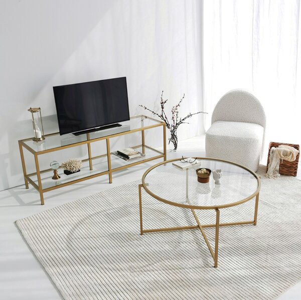 Hanah Home Coffee Table Gold Gold Sun S404