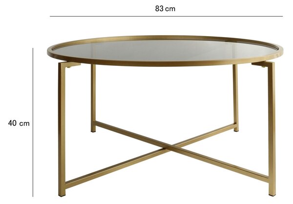 Hanah Home Coffee Table Gold Fume Gold Sun S404F - Gold, Fume