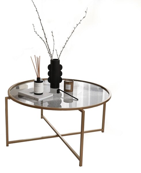 Hanah Home Coffee Table Gold Fume Gold Sun S404F - Gold, Fume
