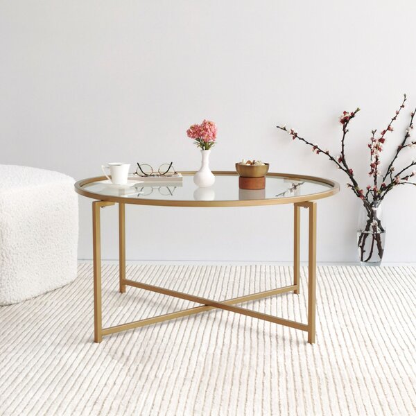 Hanah Home Coffee Table Gold Gold Sun S404
