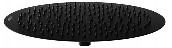 Mexen termosztatikus zuhanygarnitúra, KAI zuhanycsap felső zuhanytartóval + zuhanygarnitúra felső ovális fejjel? 25cm X, 3/4 ", fekete, 77150-70 + 79392-70