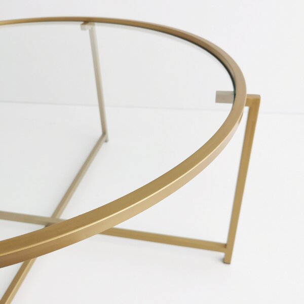 Hanah Home Coffee Table Gold Gold Sun S404