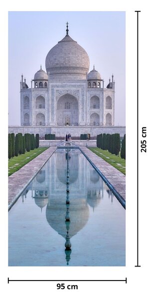 Fotótapéta ajtóra - Taj Mahal napkeltekor (95x205cm)