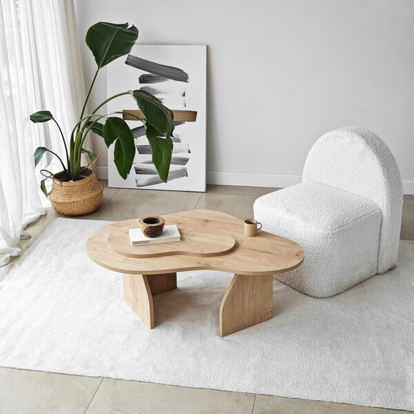 Hanah Home Sapphire Oak Melted dohányzóasztal - Sapphire Oak