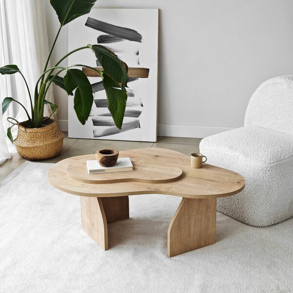 Hanah Home Sapphire Oak Melted dohányzóasztal - Sapphire Oak