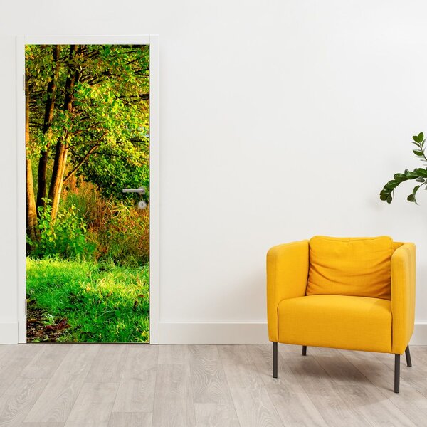 Fotótapéta ajtóra - Sétány a víz mentén (95x205cm)