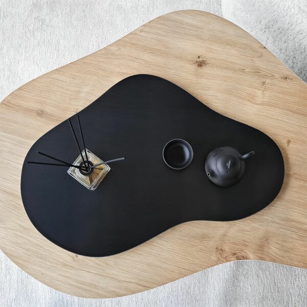Hanah Home Sapphire Oak Dohányzóasztal Fekete Melted - Sapphire Oak, Fekete