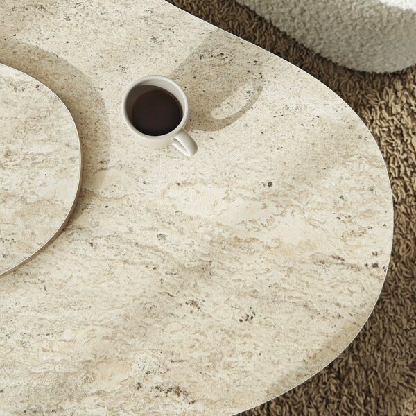 Hanah Home Coffee Table Travertine Melted - Travertine