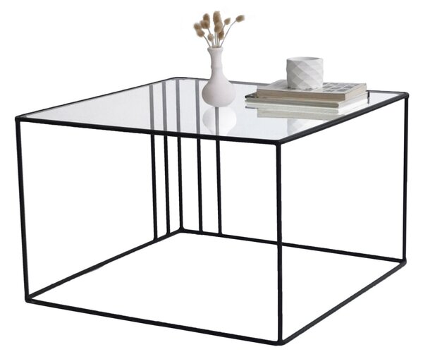 Hanah Home Dohányzóasztal Fekete Kerettel - Fekete