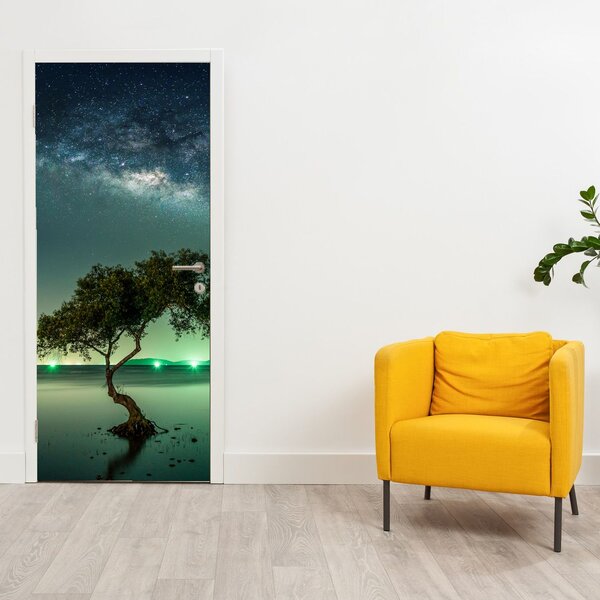 Fotótapéta ajtóra - Éjszakai égbolt (95x205cm)