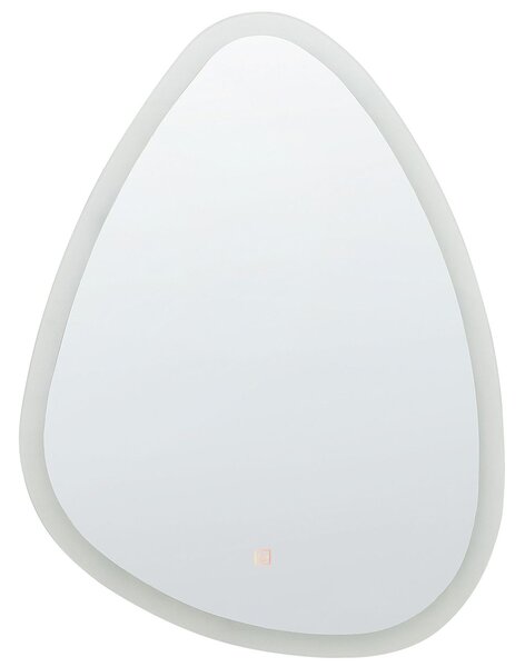 LED fürdőszobai tükör BETHUNE 58 cm 78 cm Ezüst