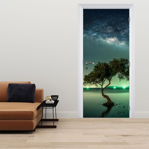 Fotótapéta ajtóra - Éjszakai égbolt (95x205cm)