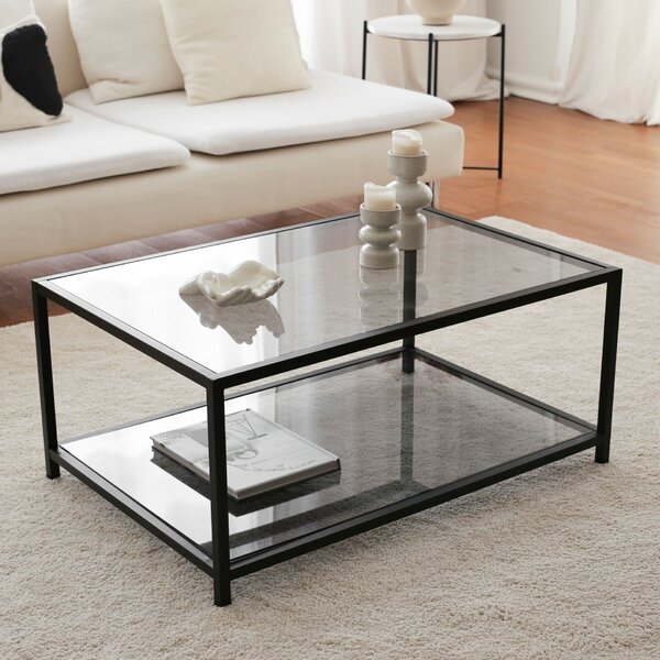 Hanah Home Coffee Table Fume Black Astro sehpa / füme temperli cam S400F
