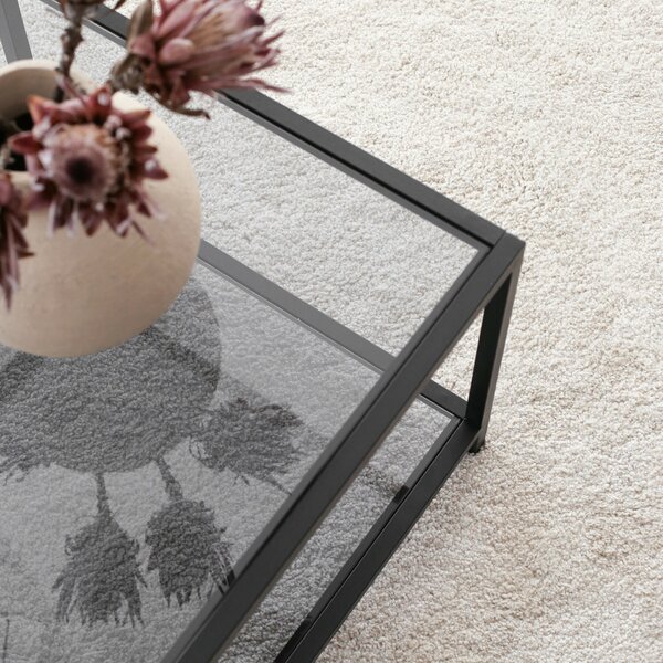 Hanah Home Coffee Table Fume Black Astro sehpa / füme temperli cam S400F