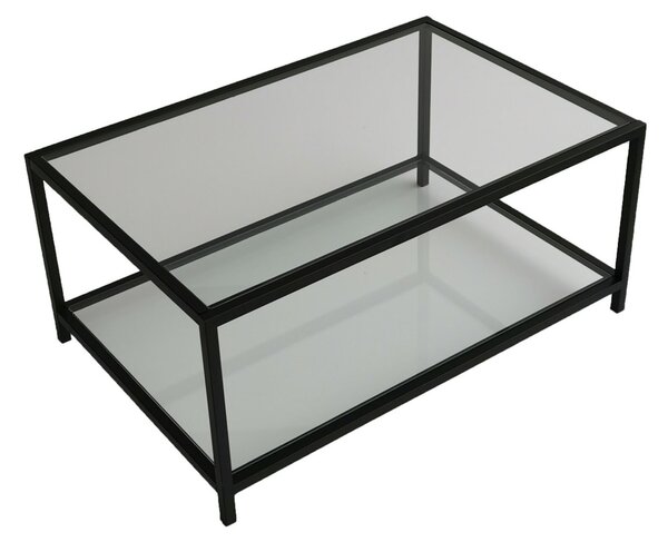 Hanah Home Coffee Table Fume Black Astro sehpa / şeffaf temperli cam S400