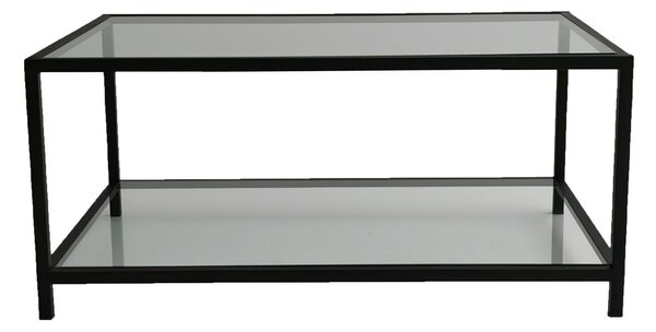 Hanah Home Coffee Table Fume Black Astro sehpa / şeffaf temperli cam S400