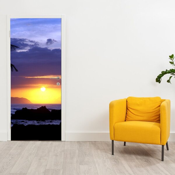 Fotótapéta ajtóra - Naplemente a tenger felett (95x205cm)