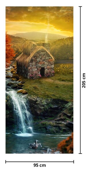 Fotótapéta ajtóra - Víkendház tündérországban (95x205cm)