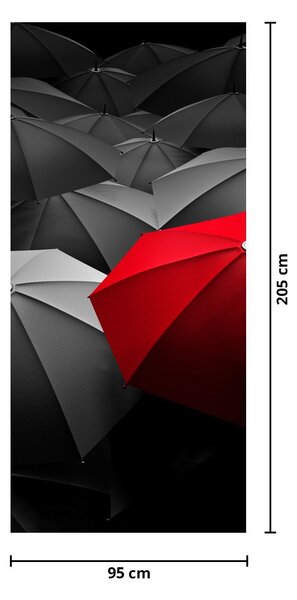 Fotótapéta ajtóra - Nyitott esernyők (95x205cm)
