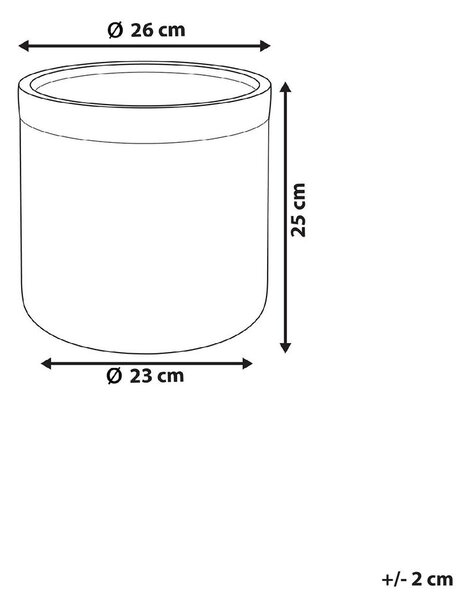 Virágcserép SAMOS 26 cm Szürke