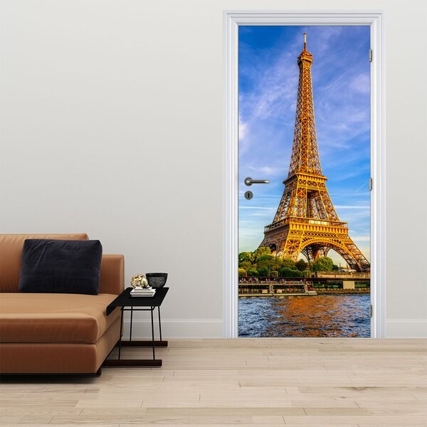 Fotótapéta ajtóra - Eiffel-torony (95x205cm)
