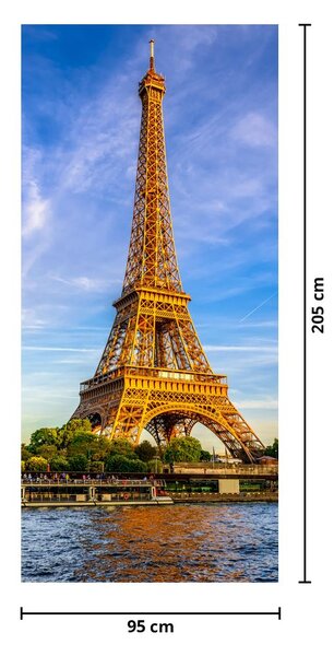 Fotótapéta ajtóra - Eiffel-torony (95x205cm)