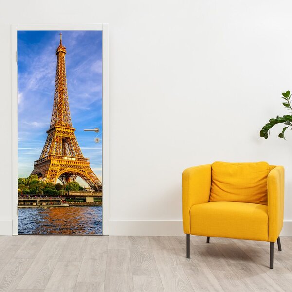 Fotótapéta ajtóra - Eiffel-torony (95x205cm)