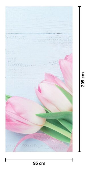 Fotótapéta ajtóra - Tulipáncsokor (95x205cm)