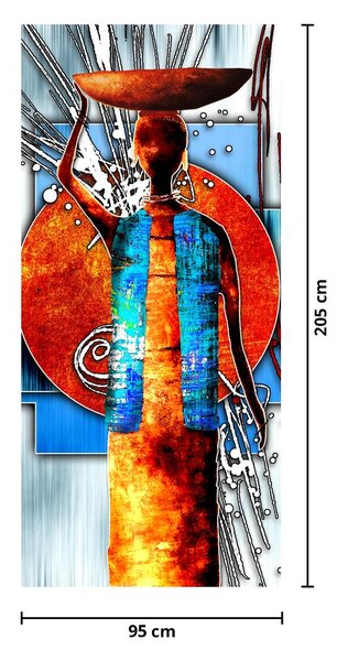 Fotótapéta ajtóra - Egy ősi ember festménye (95x205cm)