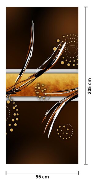 Fotótapéta ajtóra - Absztrakt pillangók (95x205cm)