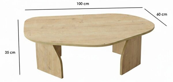 Hanah Home Coffee Table Sapphire Oak Nova - Sapphire Oak