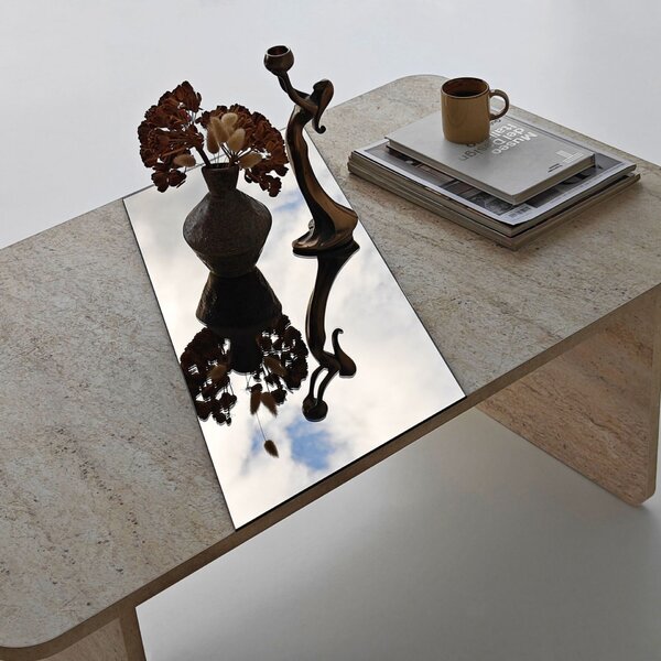 Hanah Home Coffee Table Bronze Travertine Favorite - Bronze, Travertine