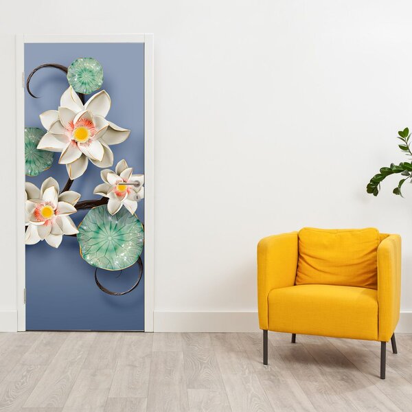 Fotótapéta ajtóra - Tavirózsa (95x205cm)