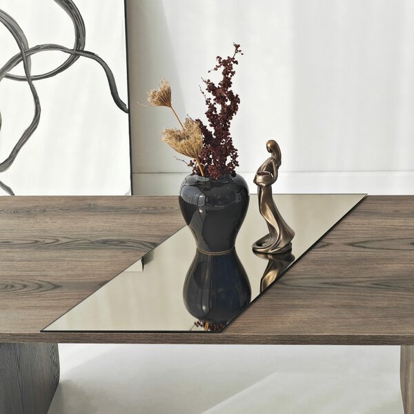 Hanah Home Dohányzóasztal Bronze Walnut Favorite - Bronz, Dió