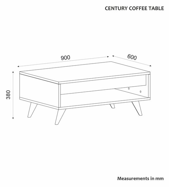 Hanah Home Coffee Table Walnut Century - Walnut