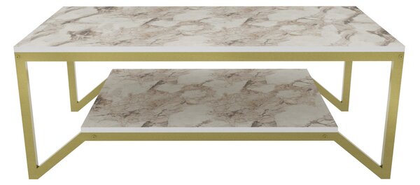 Hanah Home Coffee Table Gold White Flora - Arany, Fehér