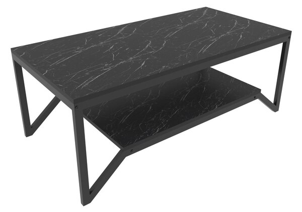 Hanah Home Dohányzóasztal Black Flora - Fekete