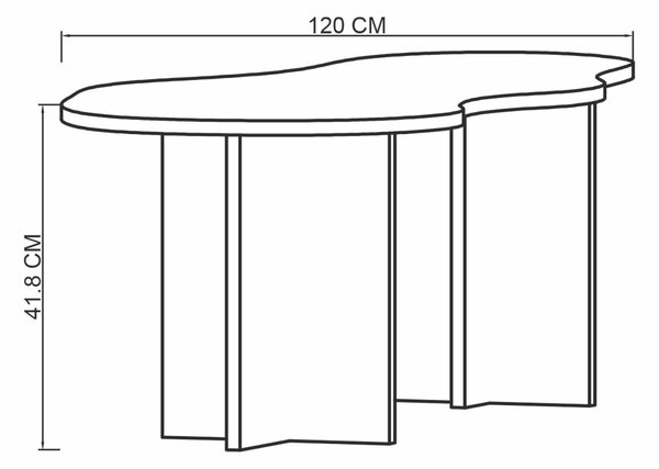 Hanah Home Sapphire Oak Messina dohányzóasztal