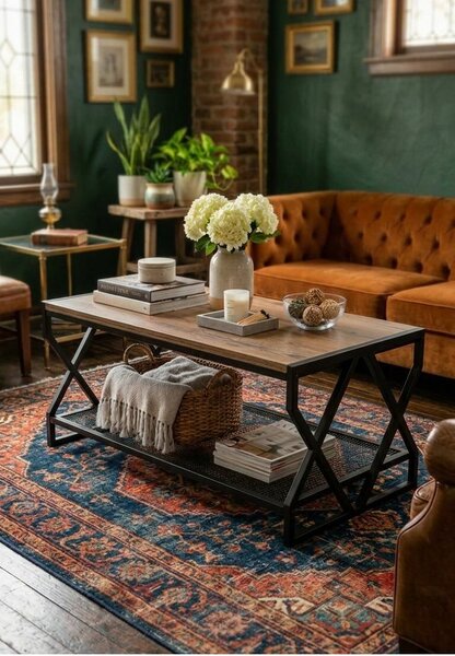 Hanah Home Coffee Table Atlantic Pine Black Drak - Atlantic Pine, Black