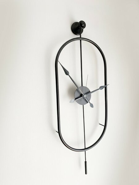 Wallity Dekoratív Fém Falióra Fekete Mclock-00104