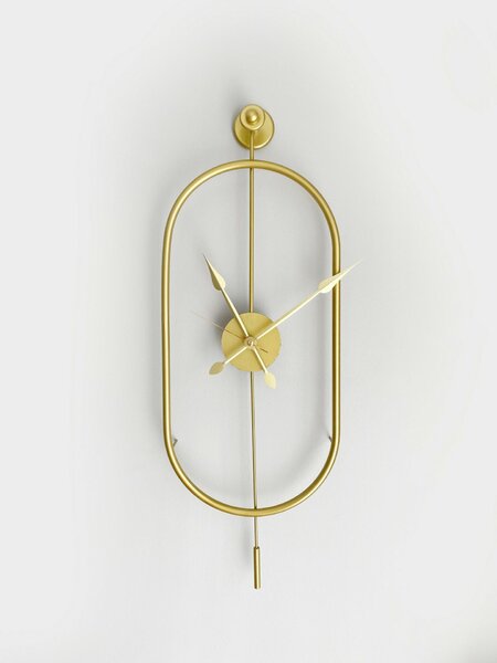 Wallity Decorative Metal Wall Clock Gold Mclock-00105
