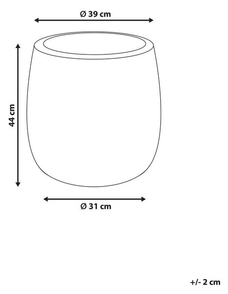 Virágcserép LIVADIA 39 cm Olivazöld