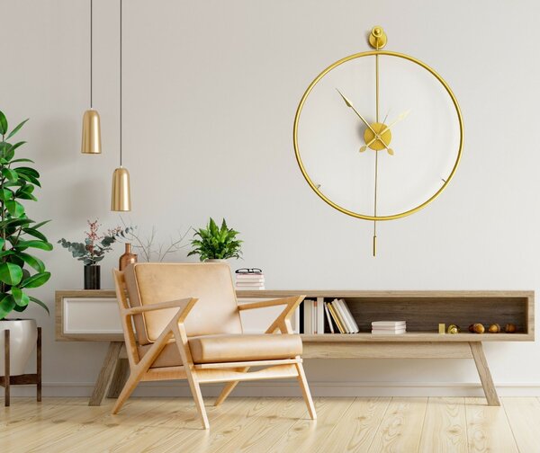 Wallity Dekoratív Fém Falióra Arany Mclock-00103