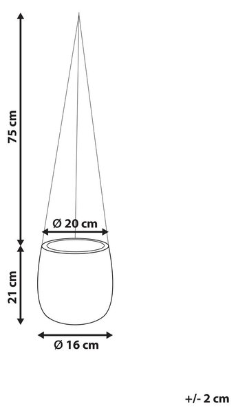 Virágcserép LIVADIA 20 cm Törtfehér