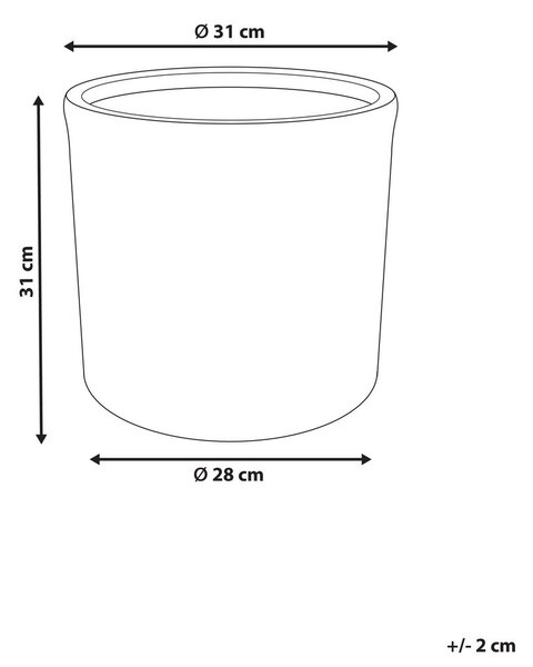 Virágcserép VOULA 31 cm Barna