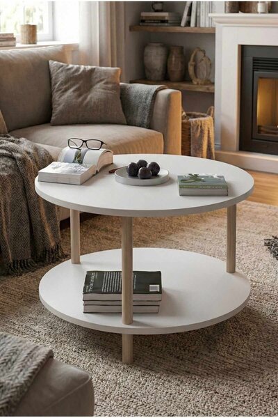 Hanah Home Dohányzóasztal Fehér Peka-0008 - Fehér