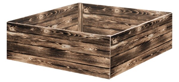 ATMOWOOD Fa magaságyás 120 x 120 x 40 cm - égetett felület