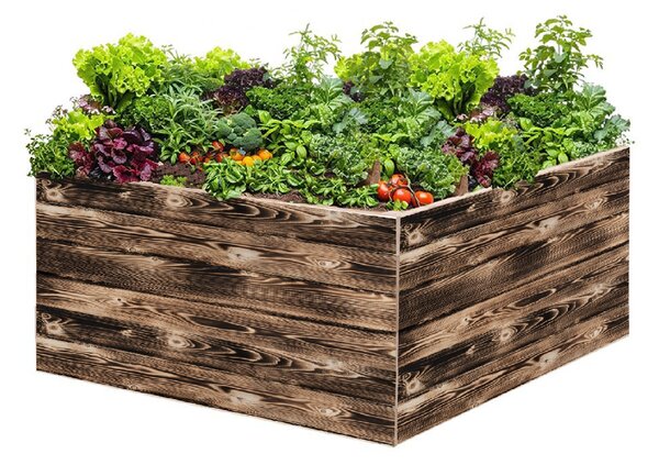 ATMOWOOD Fa magaságyás 120 x 120 x 60 cm - égetett felület