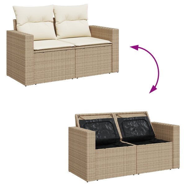 Kerti Kanapé Szett 13 db 10-Ülőhelyek száma Beige és krém